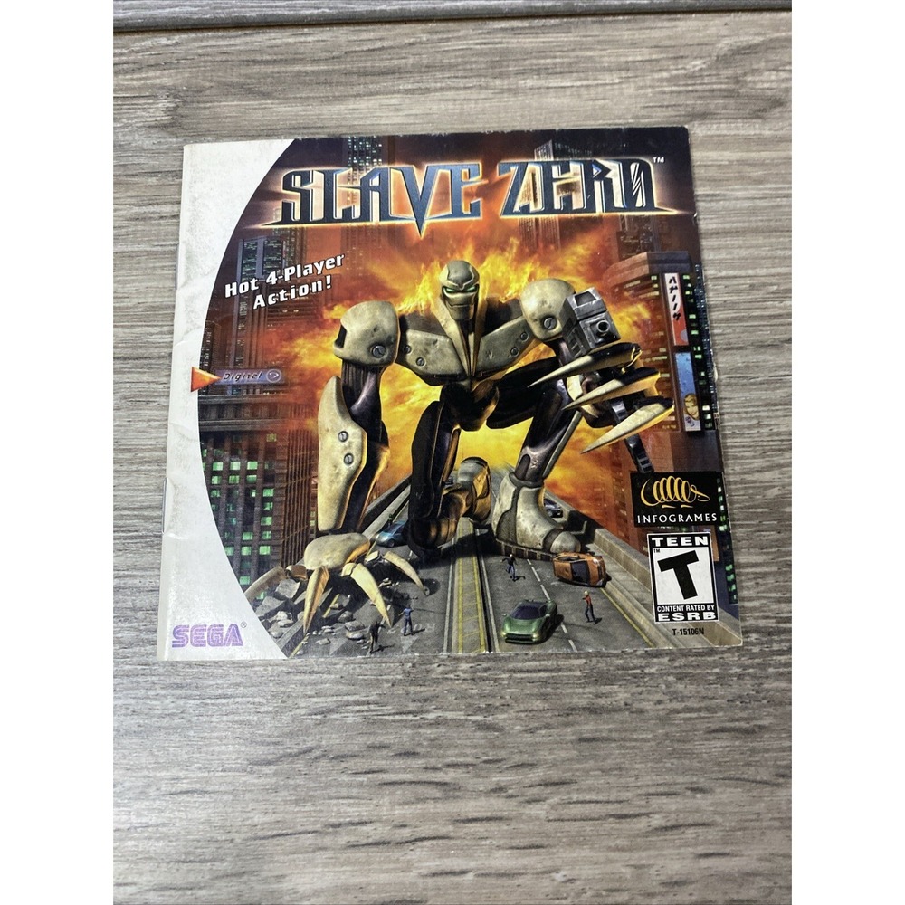 Sega‎ Dreamcast Slave Zero Instruction Manual Only Infogrames 1999 T-15106N